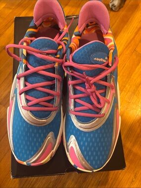 Under Armour Mens Sneakers - Blue with Pink Accents Spawn